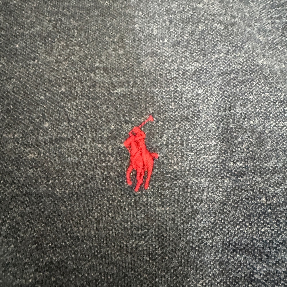 Polo Ralph Lauren Mens XXL Long Sleeve Polo Shirt Navy Blue Heather Cotton Pony - Picture 5 of 11